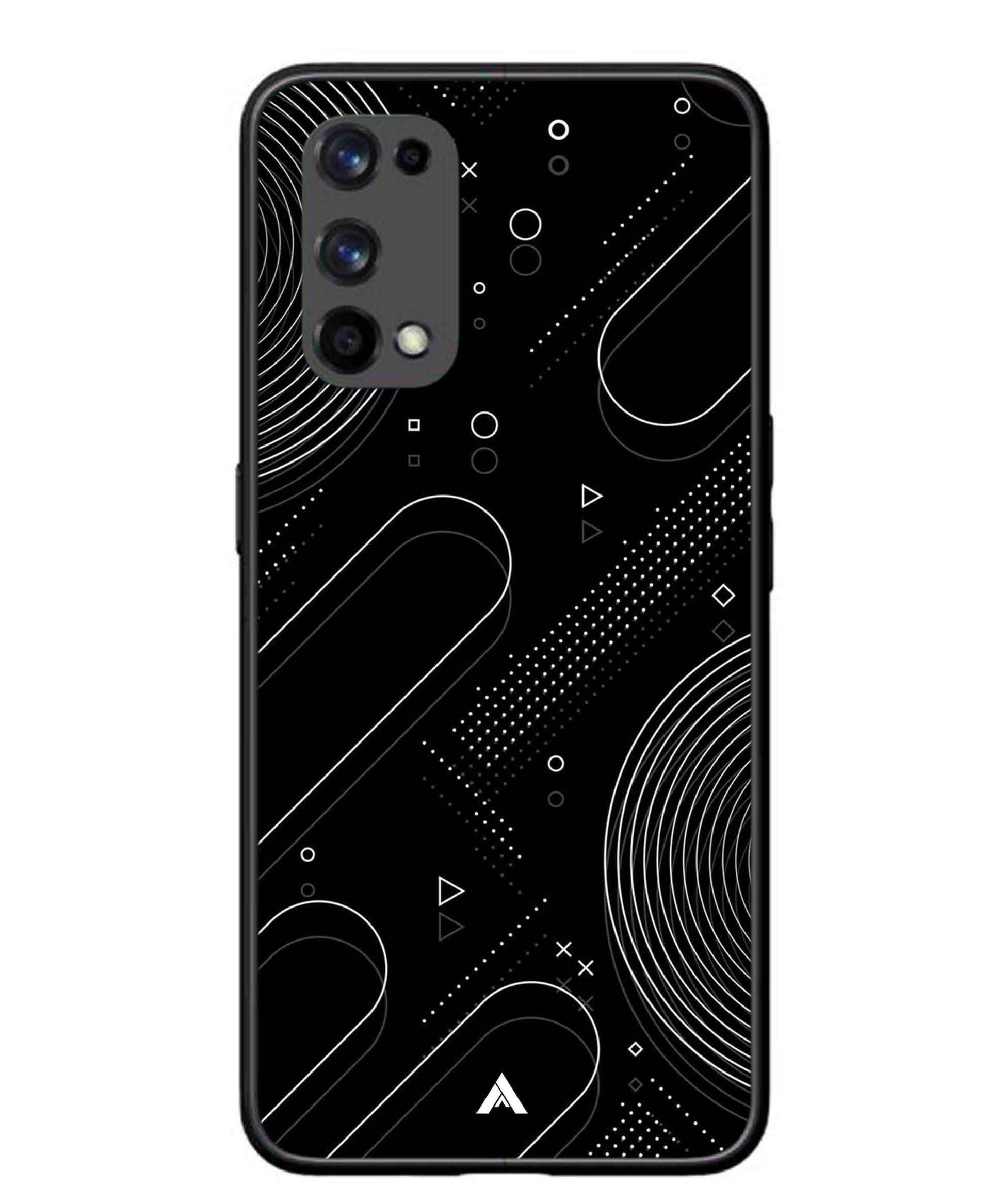 Stripe Pattern 17 Metal Back Cover Phone Case for Realme X7 Pro