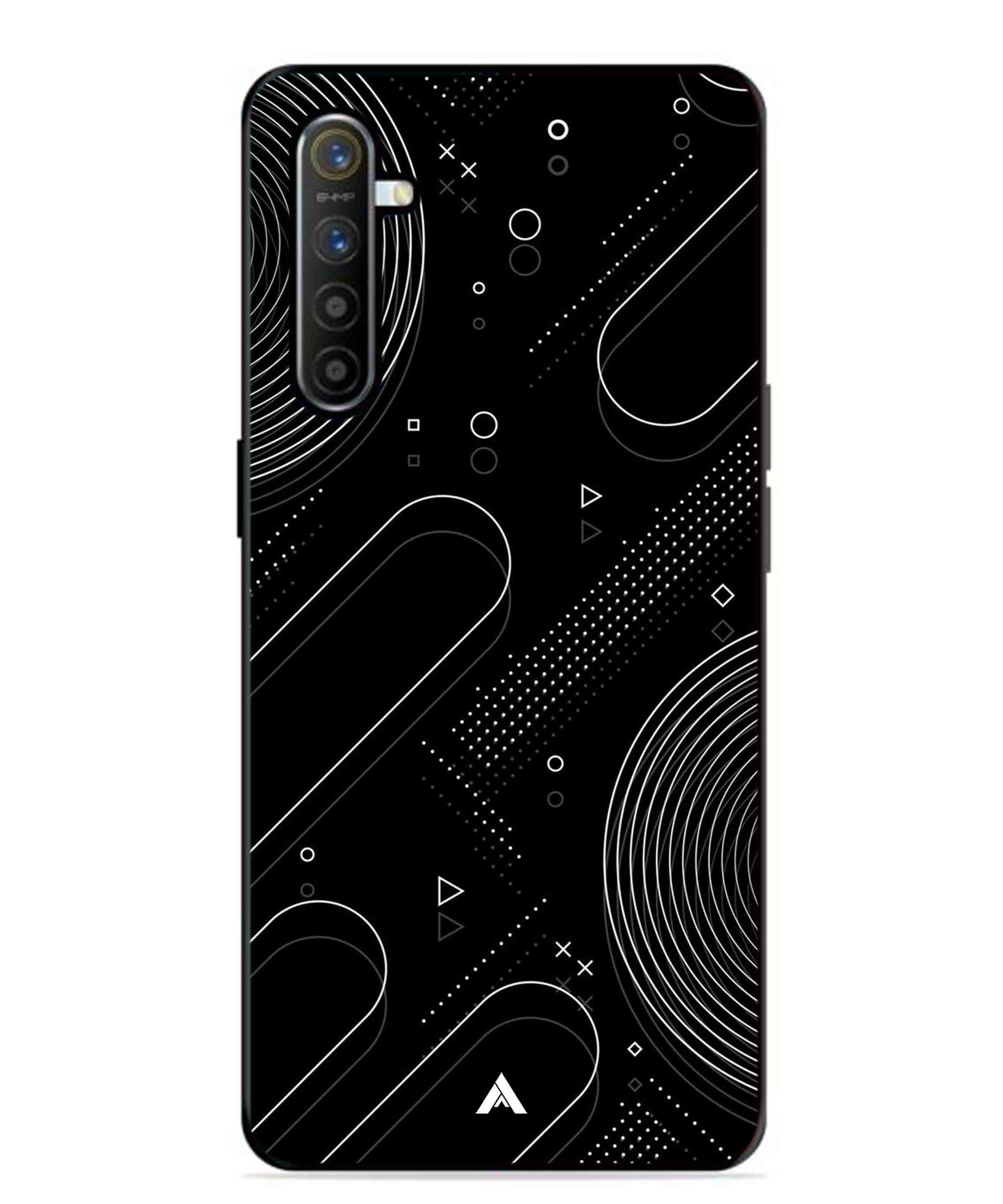 Stripe Pattern 17 Metal Back Cover Phone Case for Realme XT