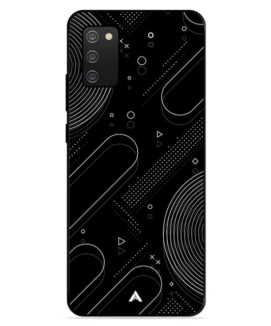 Stripe Pattern 17 Metal Back Cover Phone Case for Samsung Galaxy A03s