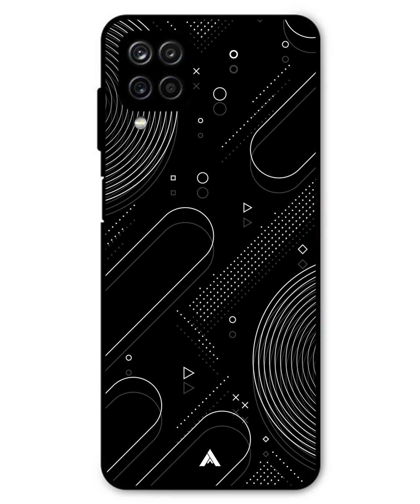 Stripe Pattern 17 Metal Back Cover Phone Case for Samsung Galaxy A12