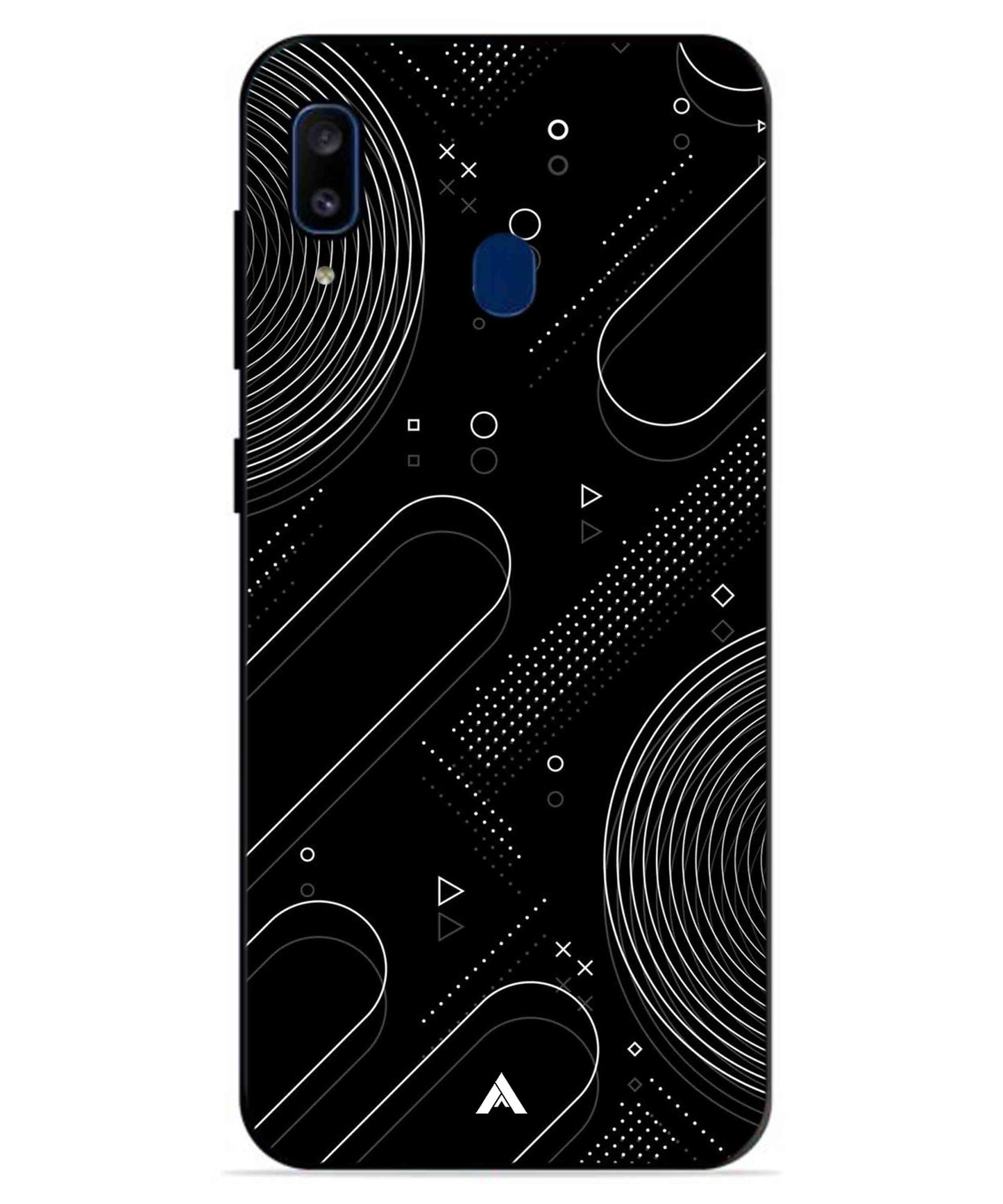 Stripe Pattern 17 Metal Back Cover Phone Case for Samsung Galaxy A20