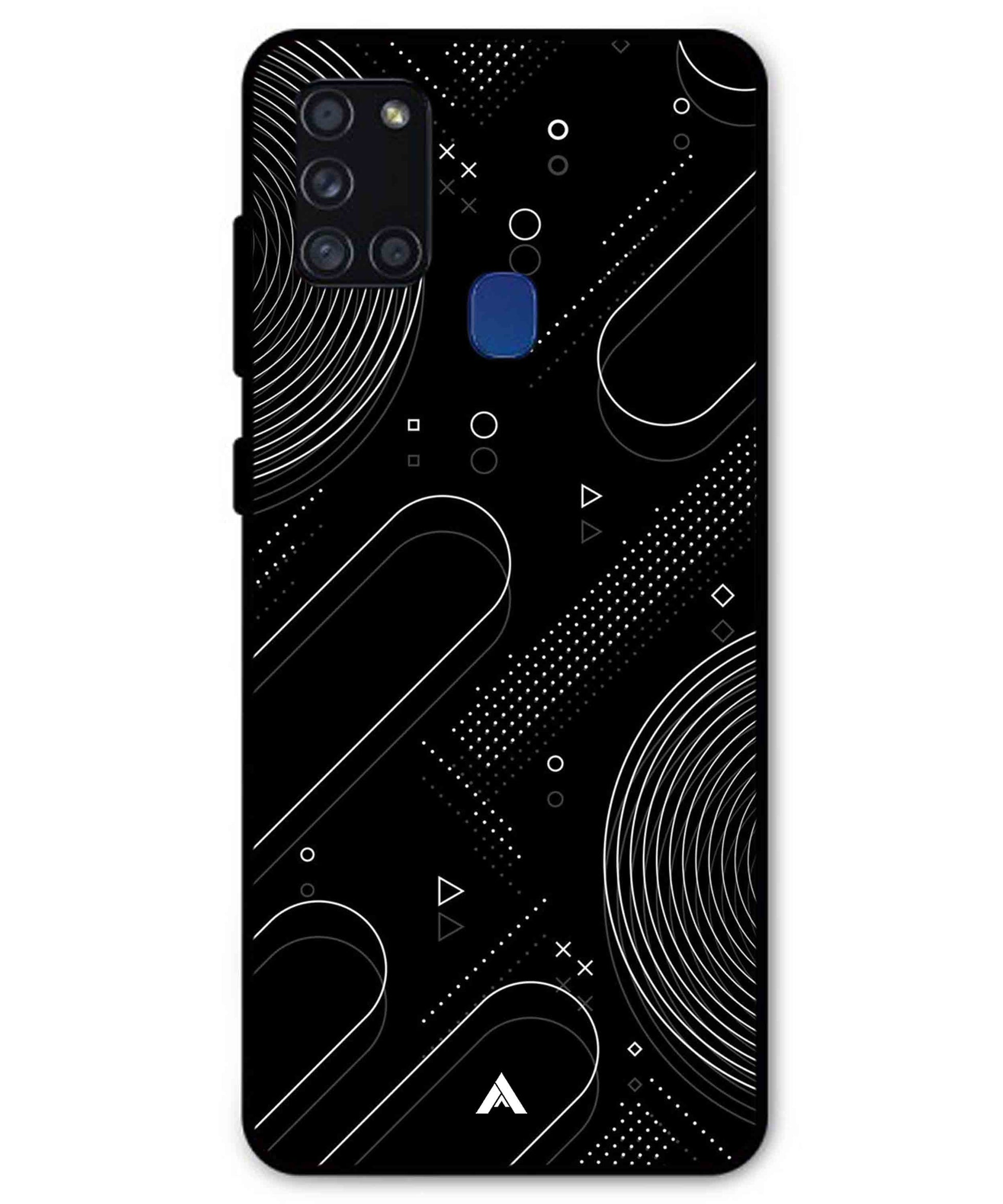 Stripe Pattern 17 Metal Back Cover Phone Case for Samsung Galaxy A21s