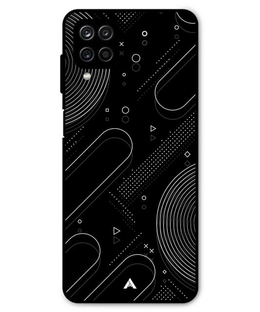 Stripe Pattern 17 Metal Back Cover Phone Case for Samsung Galaxy A22 4G