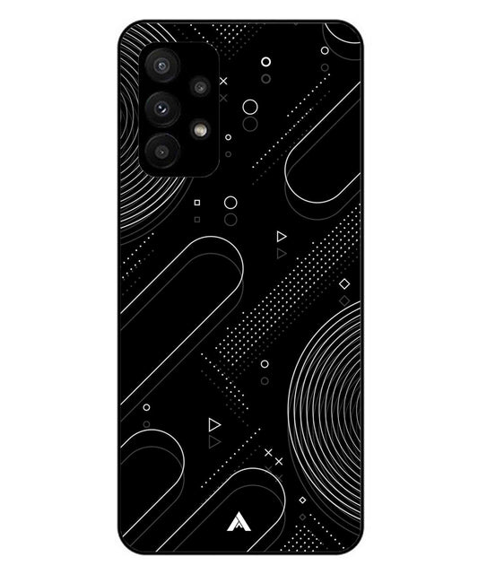 Stripe Pattern 17 Metal Back Cover Phone Case for Samsung Galaxy A23 5G