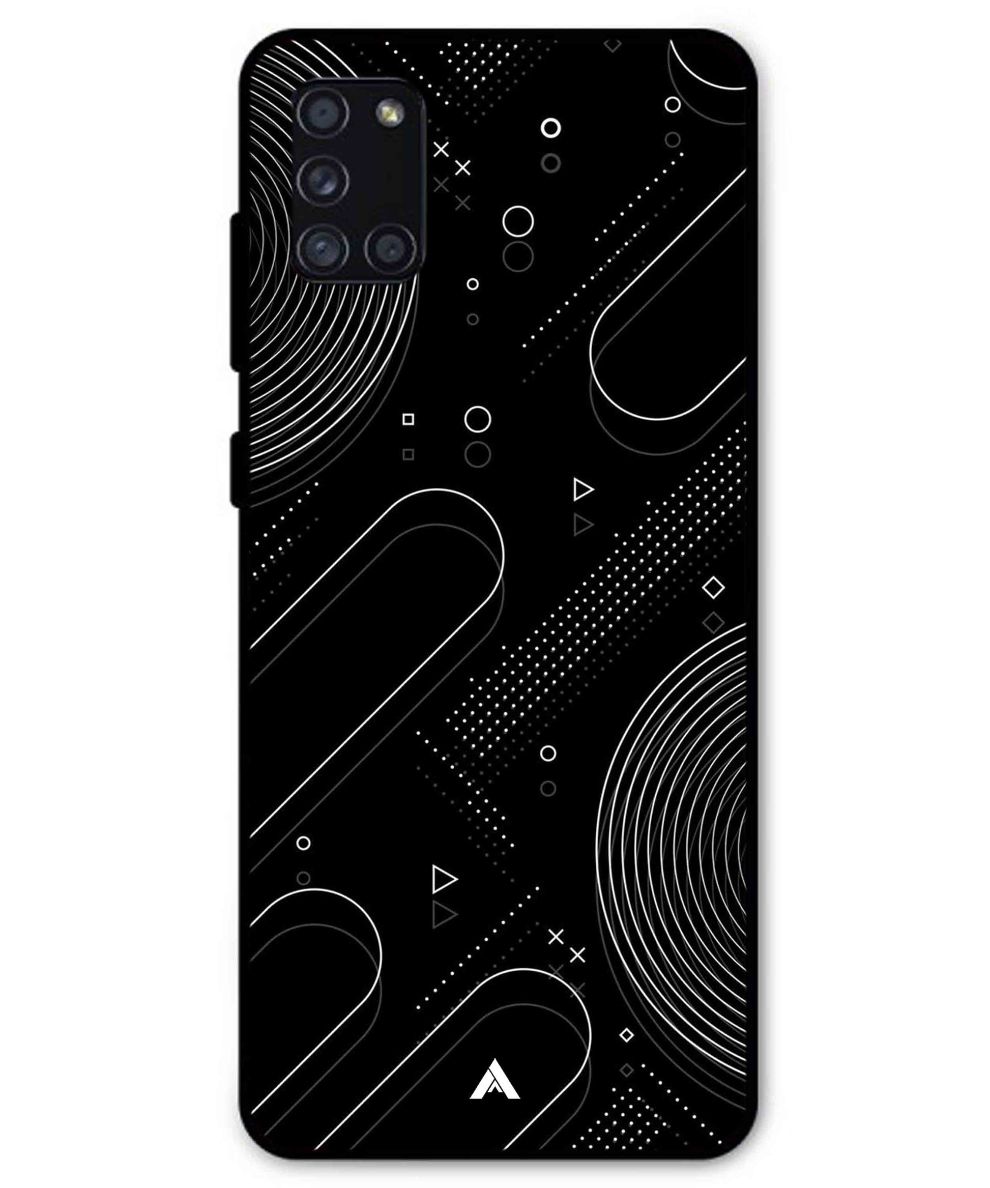 Stripe Pattern 17 Metal Back Cover Phone Case for Samsung Galaxy A31