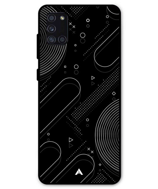 Stripe Pattern 17 Metal Back Cover Phone Case for Samsung Galaxy A31