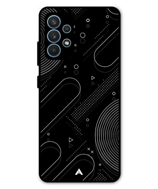 Stripe Pattern 17 Metal Back Cover Phone Case for Samsung Galaxy A32 4G