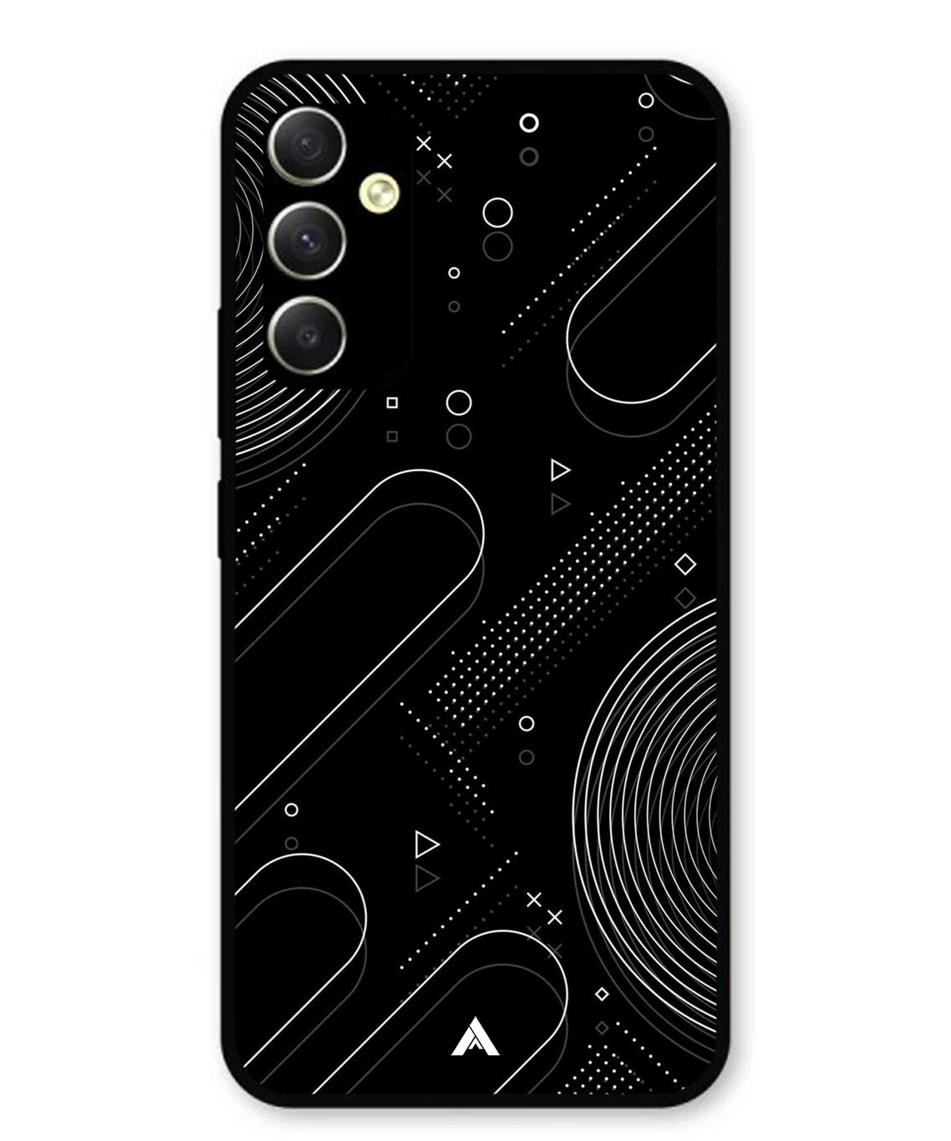 Stripe Pattern 17 Metal Back Cover Phone Case for Samsung Galaxy A34 5G