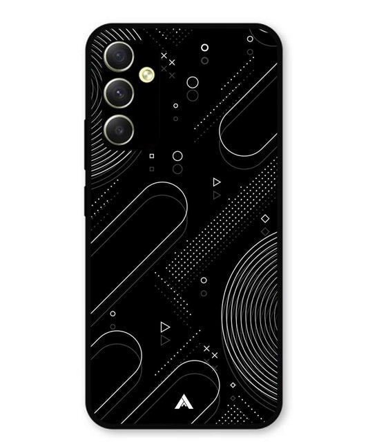 Stripe Pattern 17 Metal Back Cover Phone Case for Samsung Galaxy A34 5G