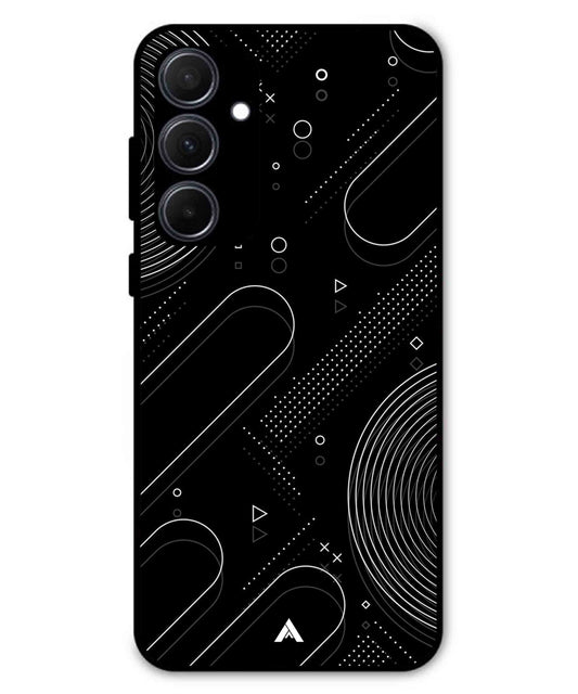 Stripe Pattern 17 Metal Back Cover Phone Case for Samsung Galaxy A35
