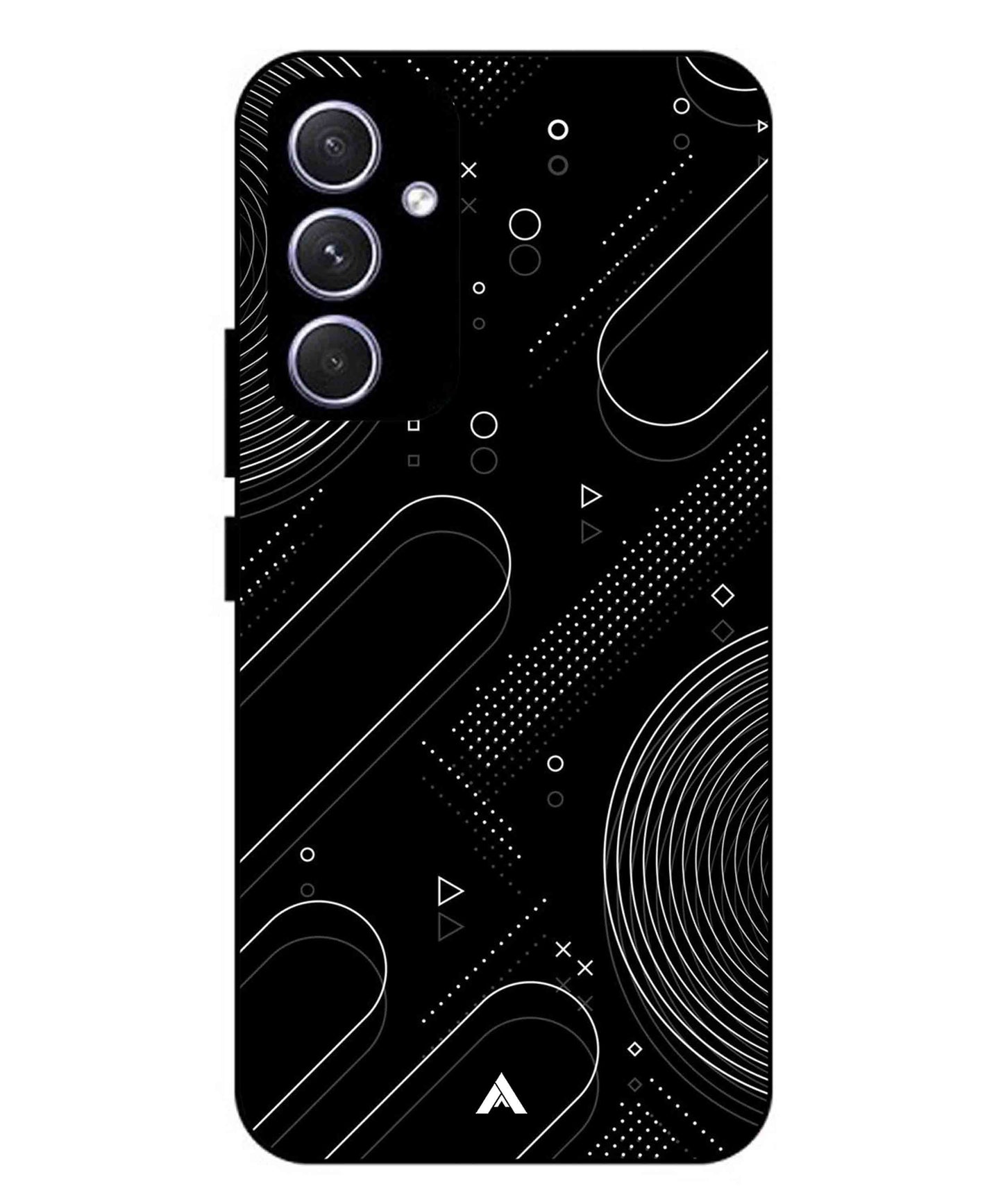 Stripe Pattern 17 Metal Back Cover Phone Case for Samsung Galaxy A54