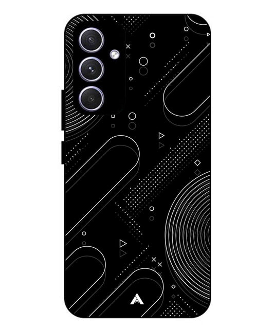 Stripe Pattern 17 Metal Back Cover Phone Case for Samsung Galaxy A55