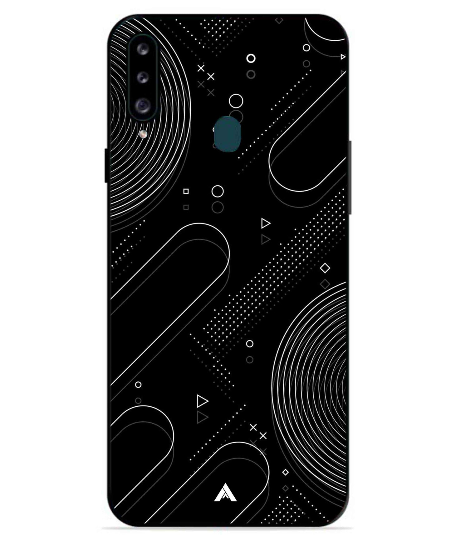 Stripe Pattern 17 Metal Back Cover Phone Case for Samsung Galaxy A70