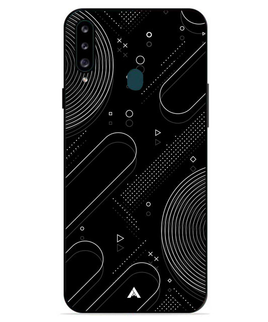 Stripe Pattern 17 Metal Back Cover Phone Case for Samsung Galaxy A70