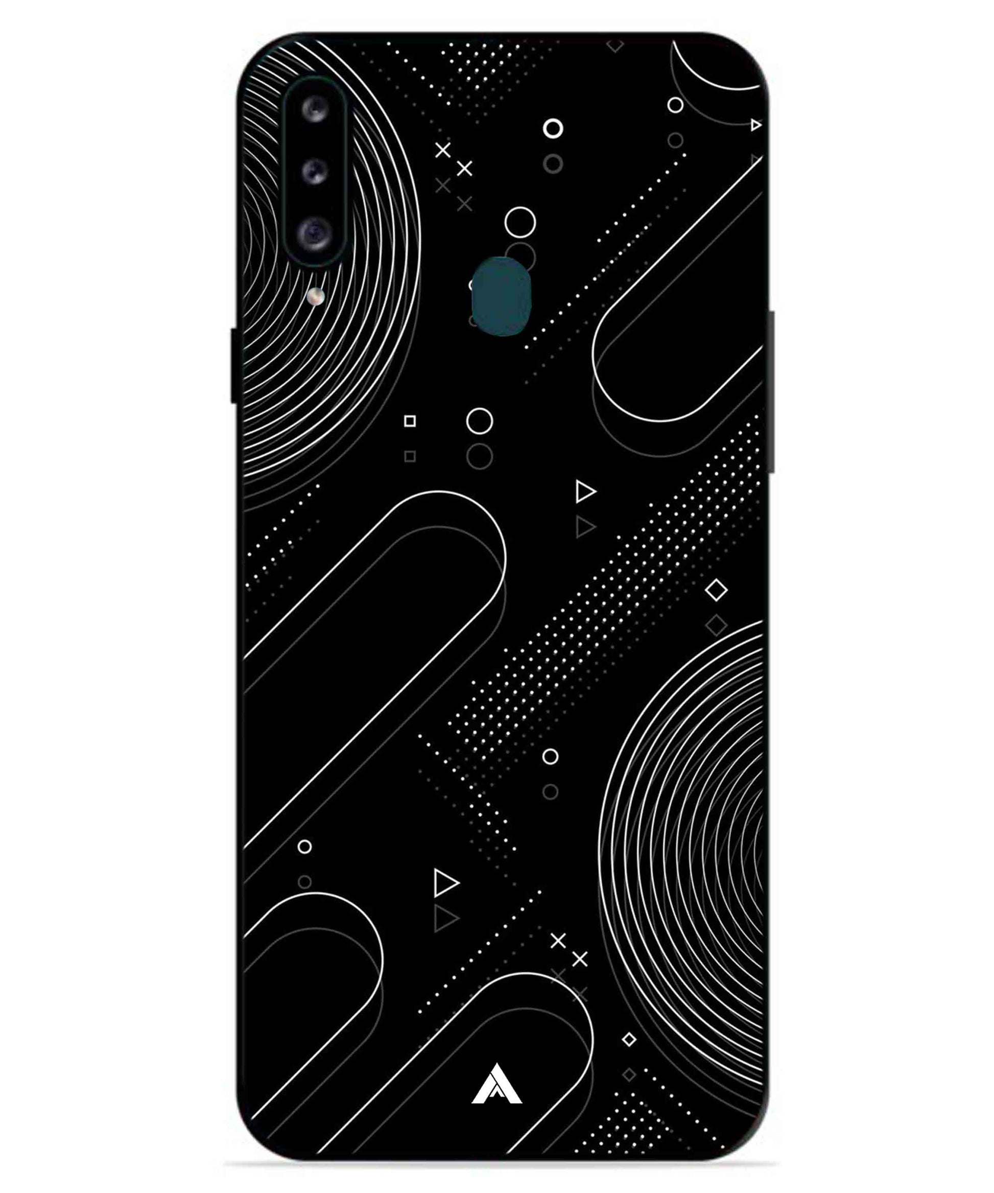 Stripe Pattern 17 Metal Back Cover Phone Case for Samsung Galaxy A70s