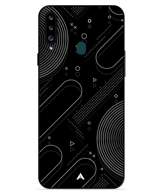 Stripe Pattern 17 Metal Back Cover Phone Case for Samsung Galaxy A70s
