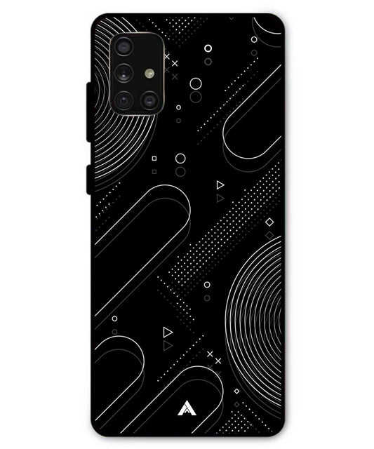 Stripe Pattern 17 Metal Back Cover Phone Case for Samsung Galaxy A71