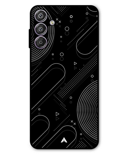 Stripe Pattern 17 Metal Back Cover Phone Case for Samsung Galaxy F15