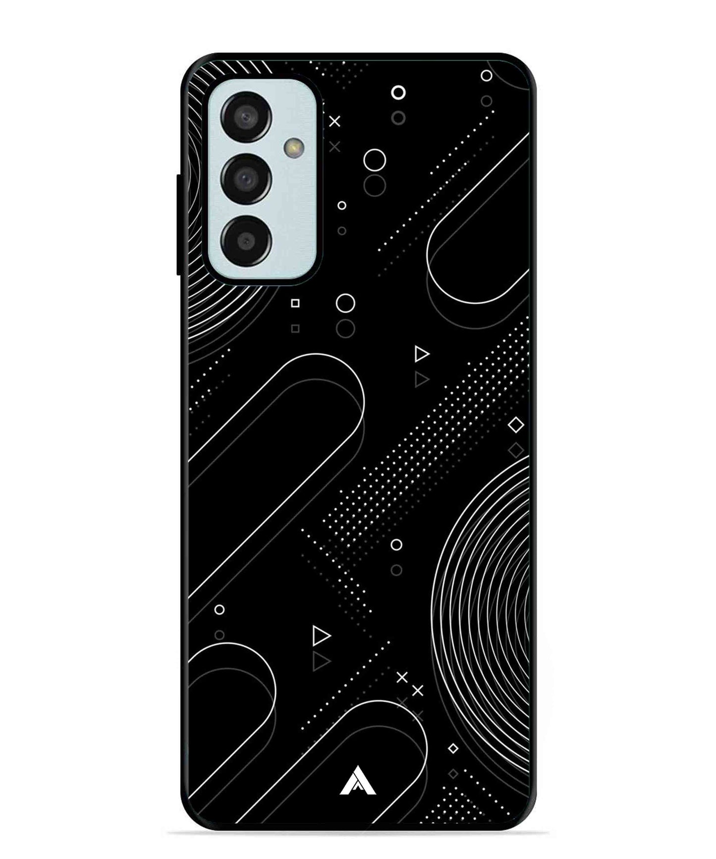 Stripe Pattern 17 Metal Back Cover Phone Case for Samsung Galaxy M13 4G