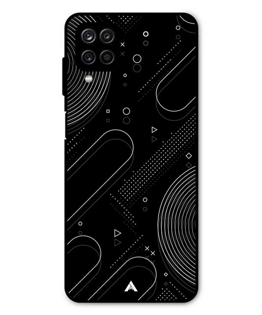 Stripe Pattern 17 Metal Back Cover Phone Case for Samsung Galaxy M32 4G