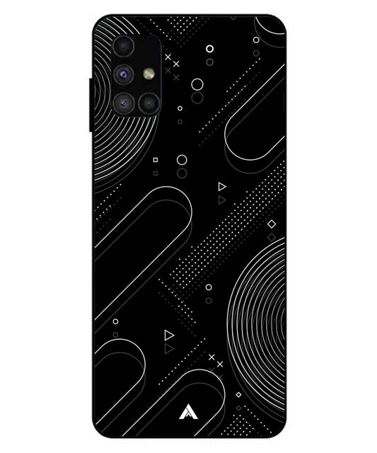 Stripe Pattern 17 Metal Back Cover Phone Case for Samsung Galaxy M51