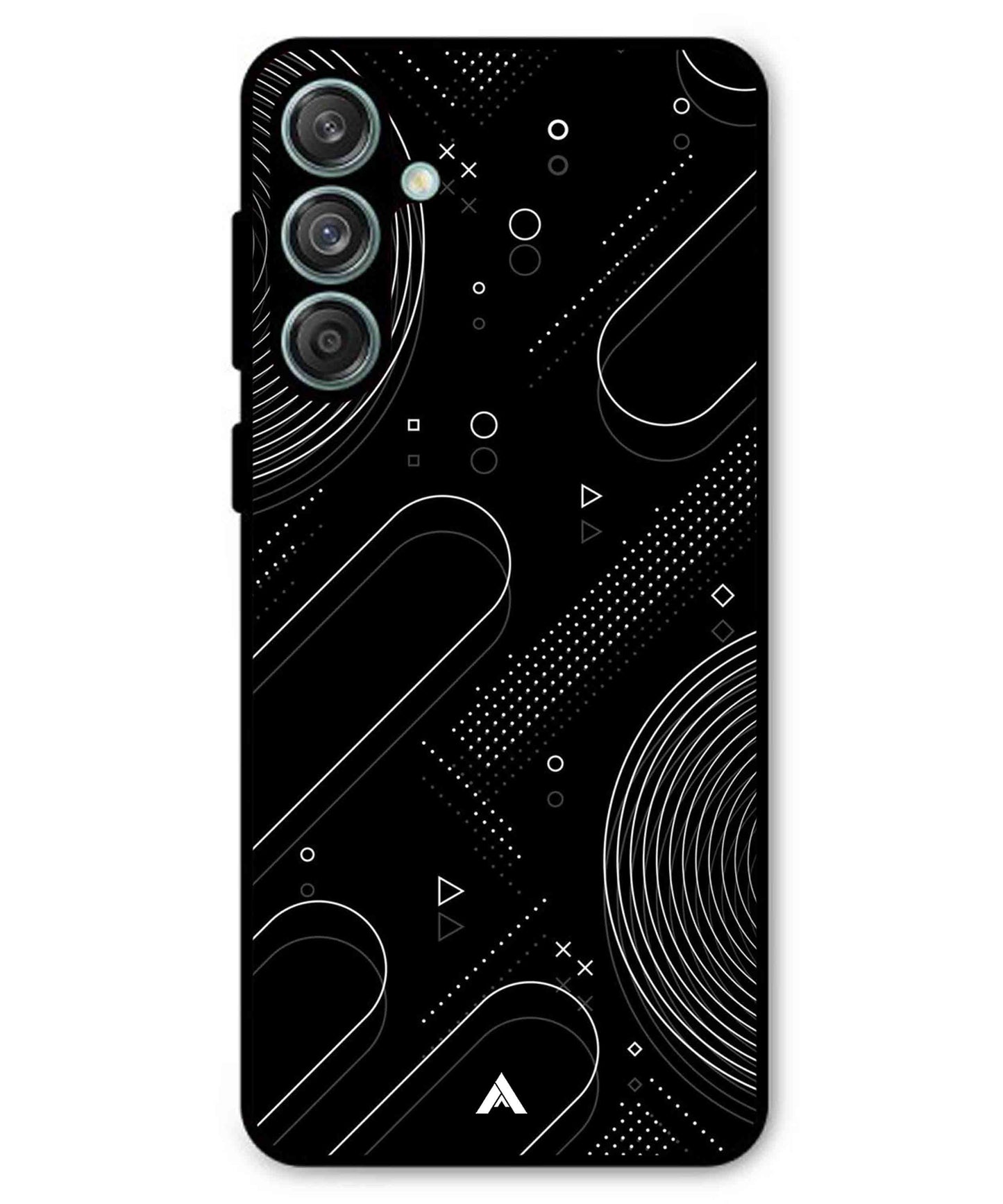 Stripe Pattern 17 Metal Back Cover Phone Case for Samsung Galaxy M55