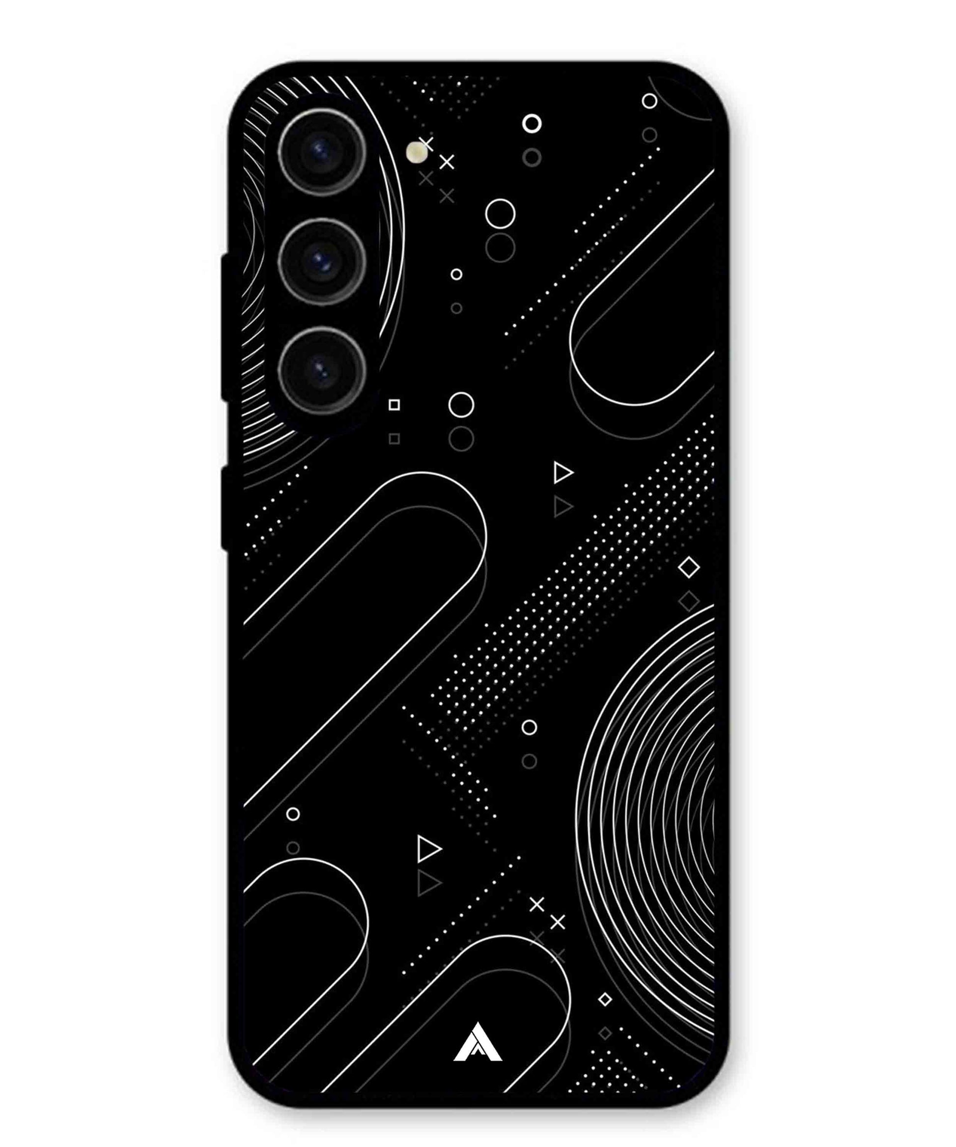 Stripe Pattern 17 Metal Back Cover Phone Case for Samsung Galaxy S23