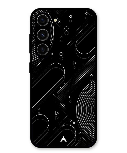 Stripe Pattern 17 Metal Back Cover Phone Case for Samsung Galaxy S23