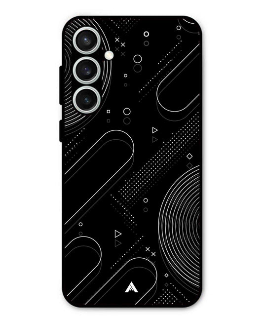 Stripe Pattern 17 Metal Back Cover Phone Case for Samsung Galaxy S23 Fe