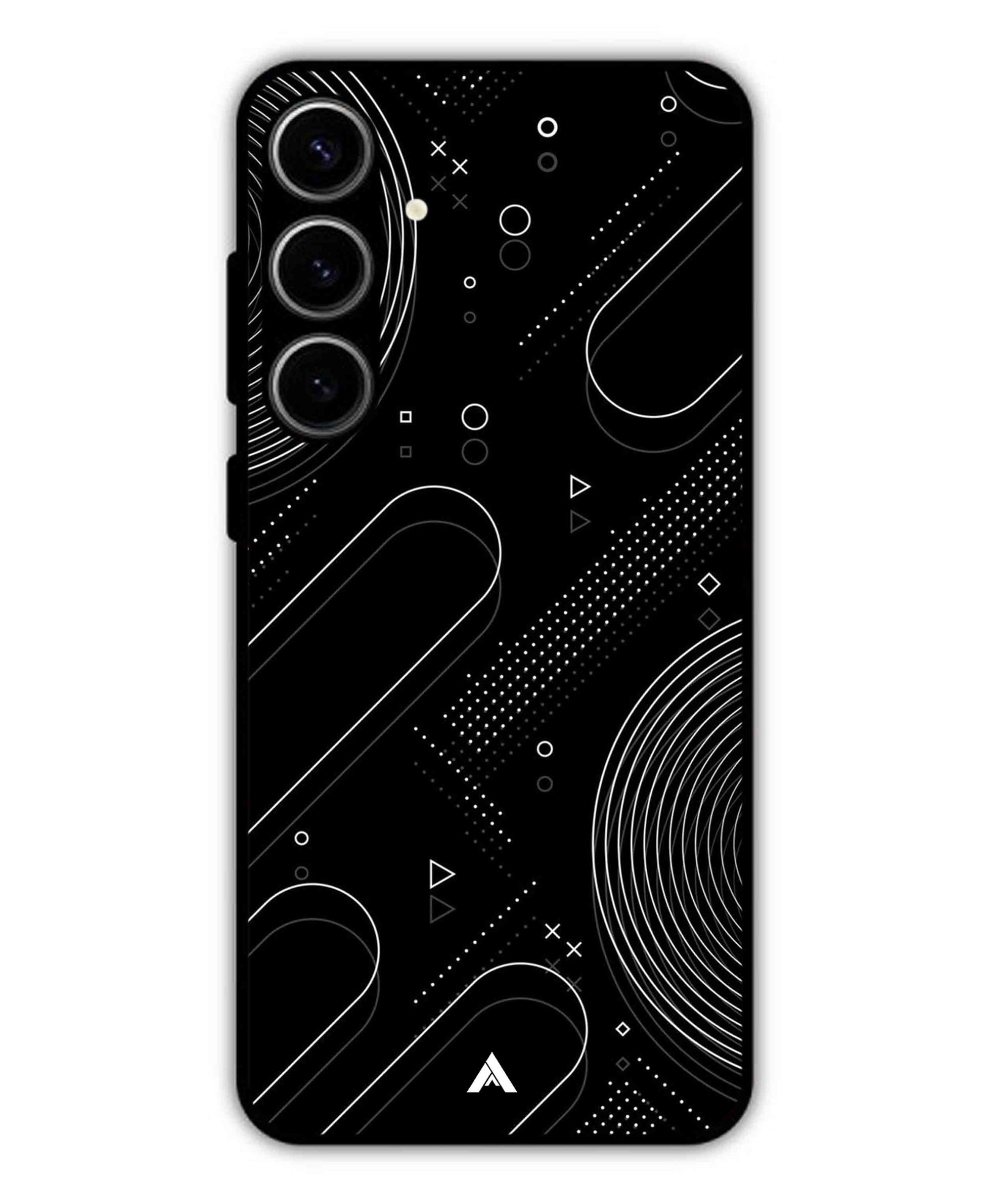 Stripe Pattern 17 Metal Back Cover Phone Case for Samsung Galaxy S23 Plus