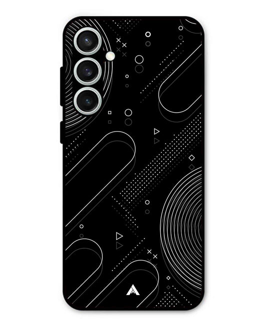 Stripe Pattern 17 Metal Back Cover Phone Case for Samsung Galaxy S24 Fe