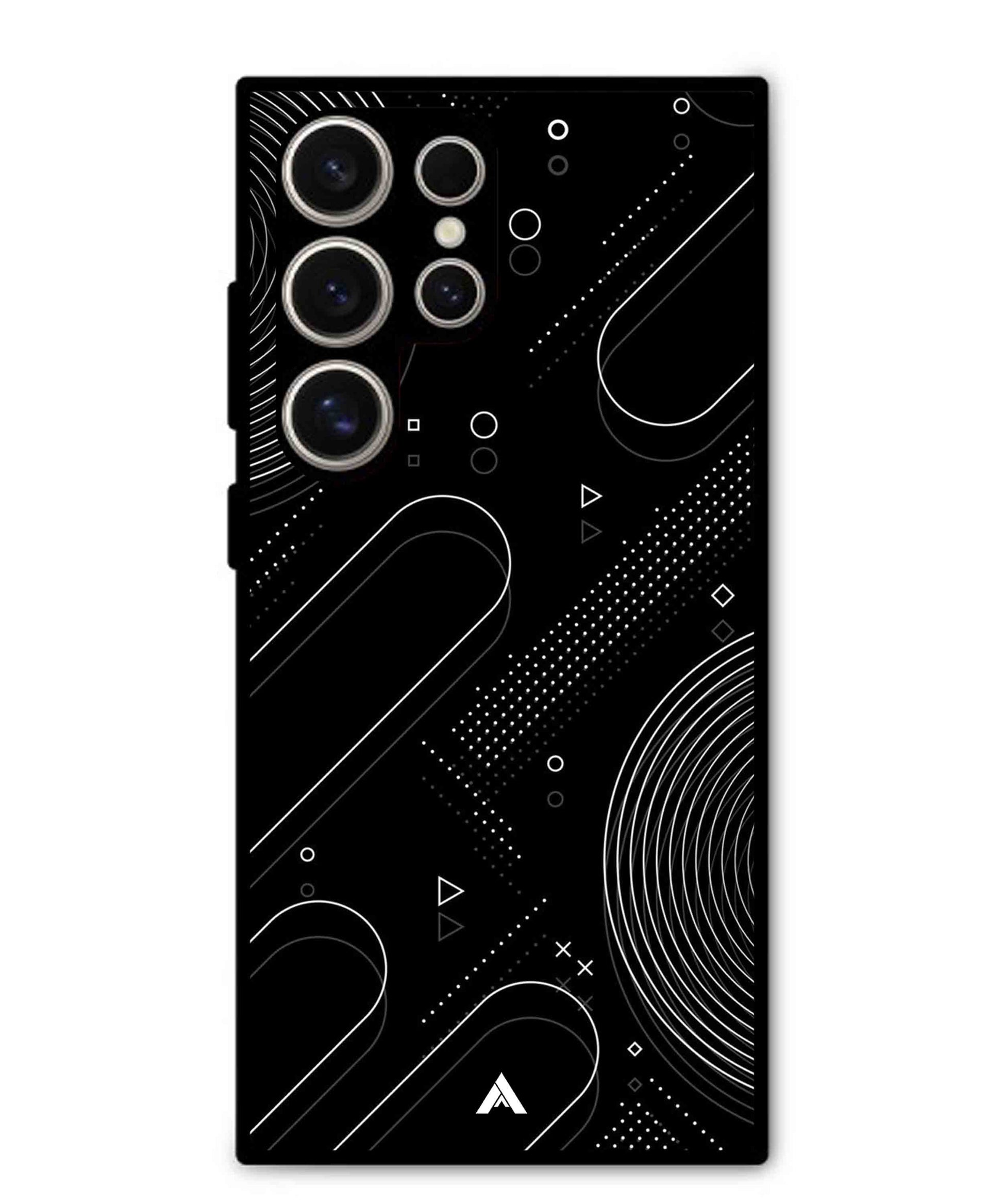 Stripe Pattern 17 Metal Back Cover Phone Case for Samsung Galaxy S24 Ultra