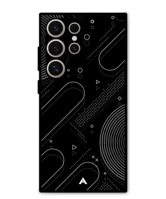 Stripe Pattern 17 Metal Back Cover Phone Case for Samsung Galaxy S24 Ultra