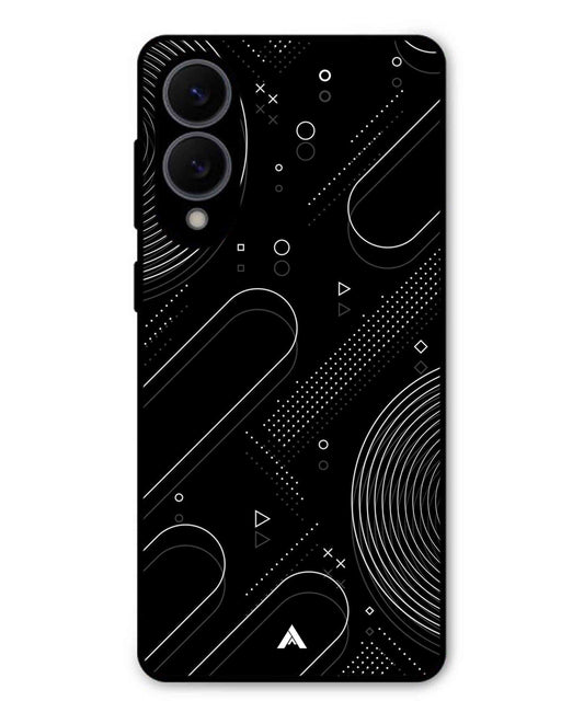 Stripe Pattern 17 Metal Back Cover Phone Case for Samsung Galaxy S25 Edge