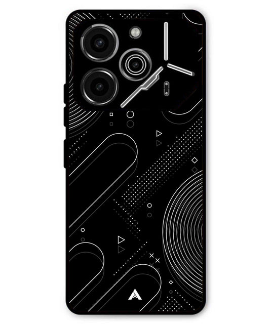 Stripe Pattern 17 Metal Back Cover Phone Case for Tecno Pova 6 Pro