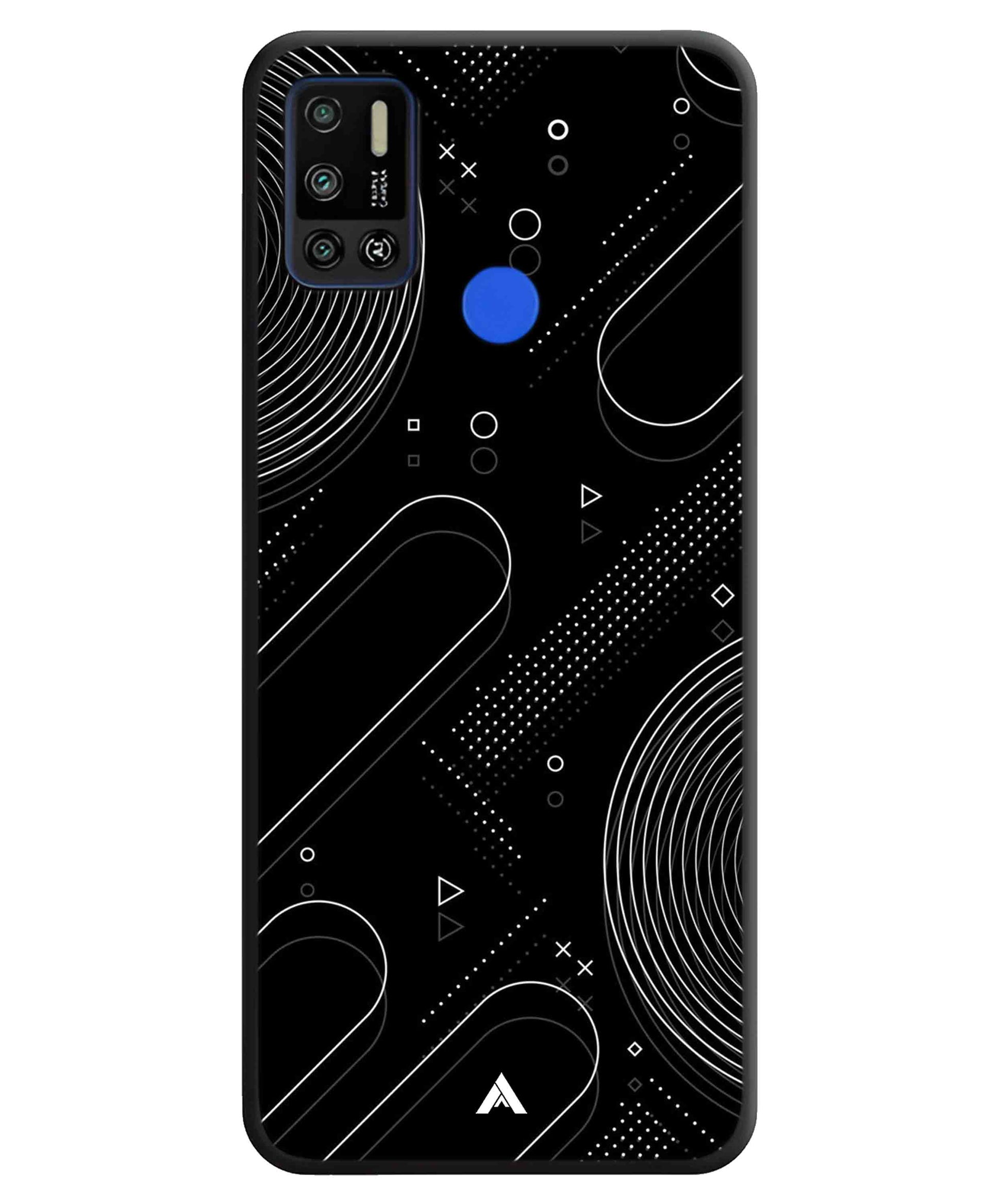 Stripe Pattern 17 Metal Back Cover Phone Case for Tecno Spark 6 Air