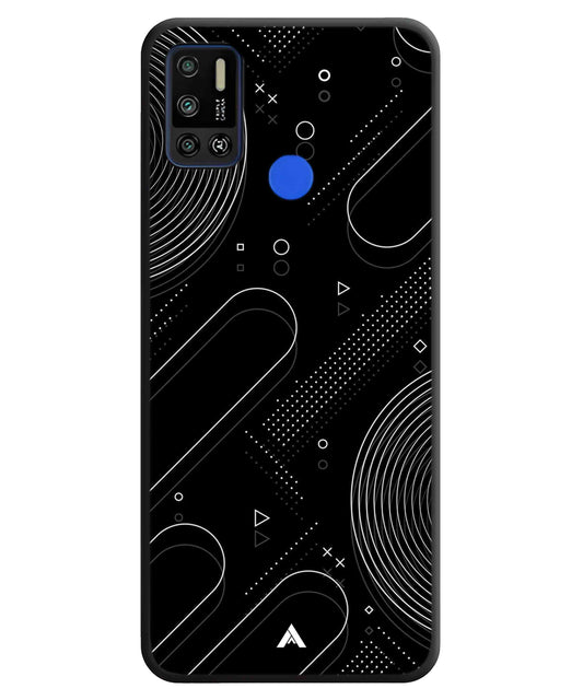 Stripe Pattern 17 Metal Back Cover Phone Case for Tecno Spark 6 Air