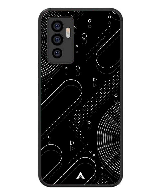 Stripe Pattern 17 Metal Back Cover Phone Case for Vivo T1