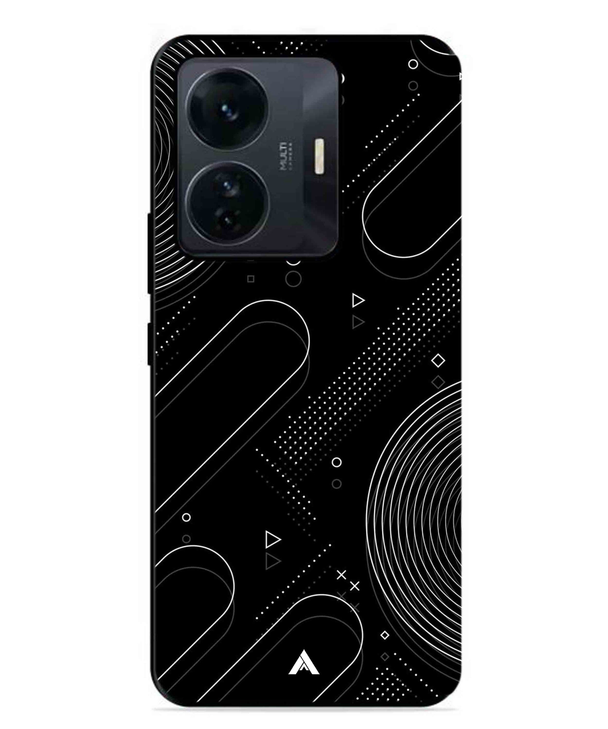 Stripe Pattern 17 Metal Back Cover Phone Case for Vivo T1 Pro