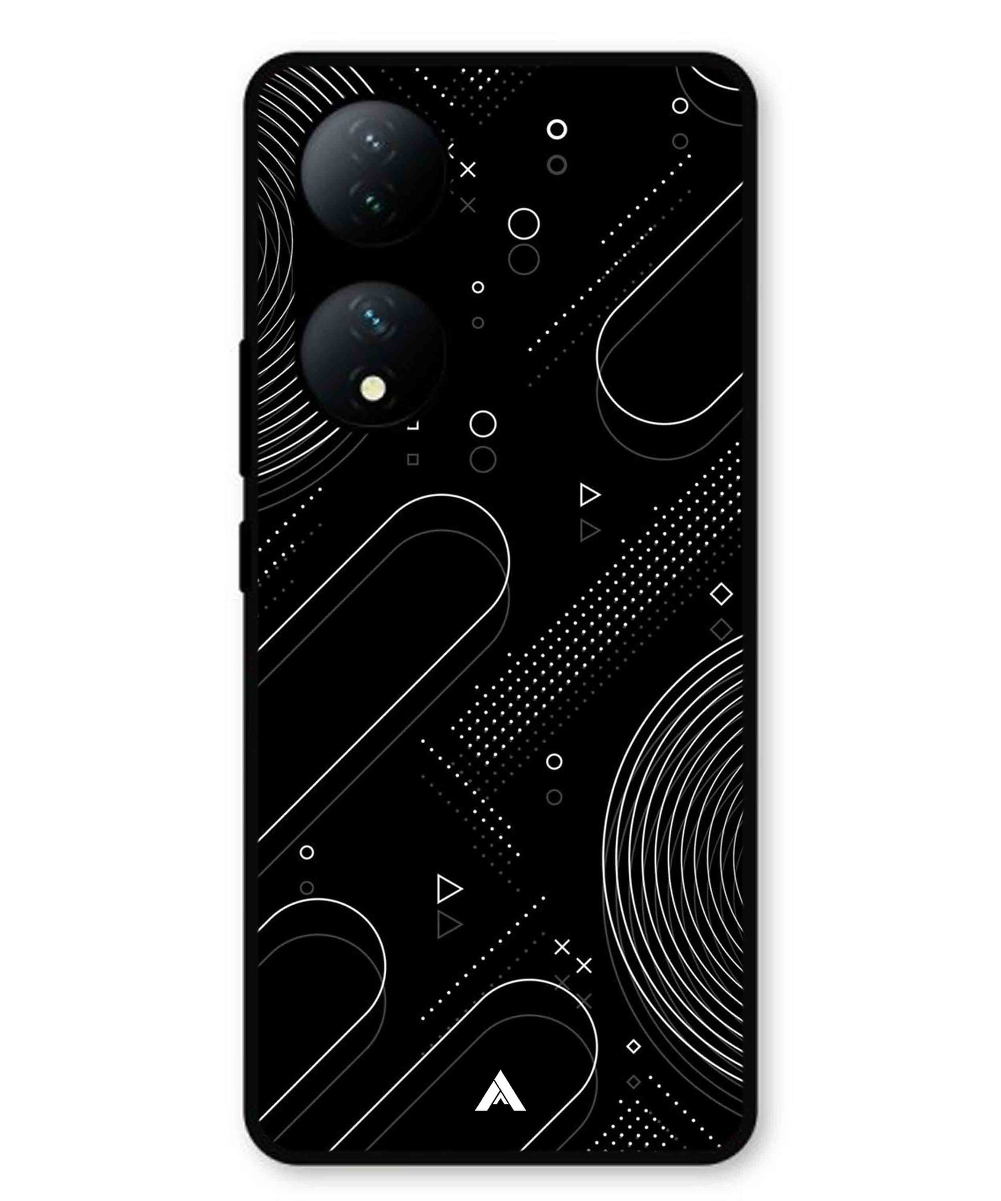 Stripe Pattern 17 Metal Back Cover Phone Case for Vivo T2
