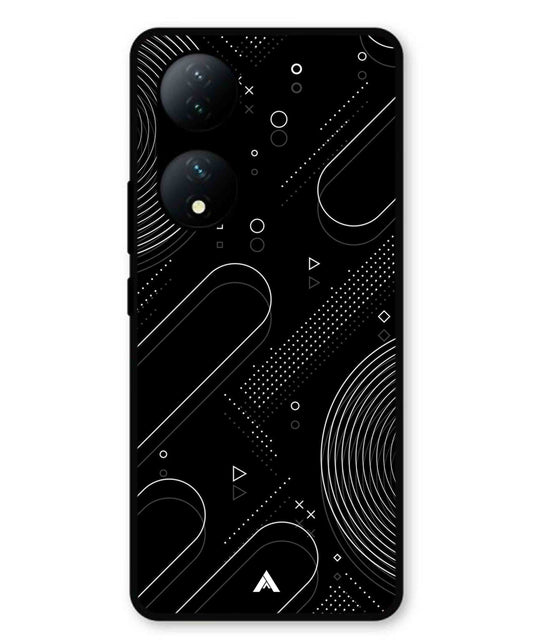Stripe Pattern 17 Metal Back Cover Phone Case for Vivo T2