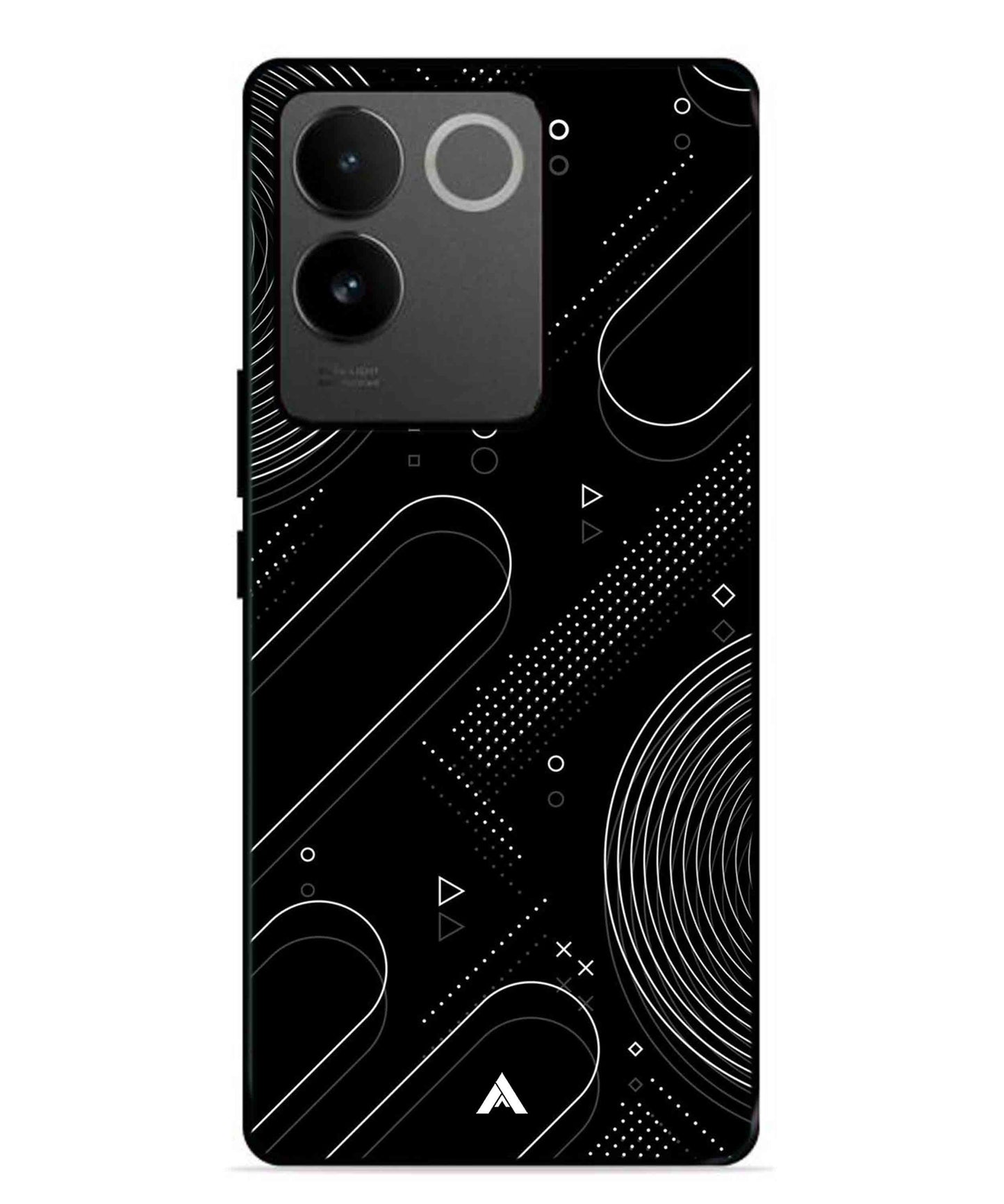 Stripe Pattern 17 Metal Back Cover Phone Case for Vivo T2 Pro