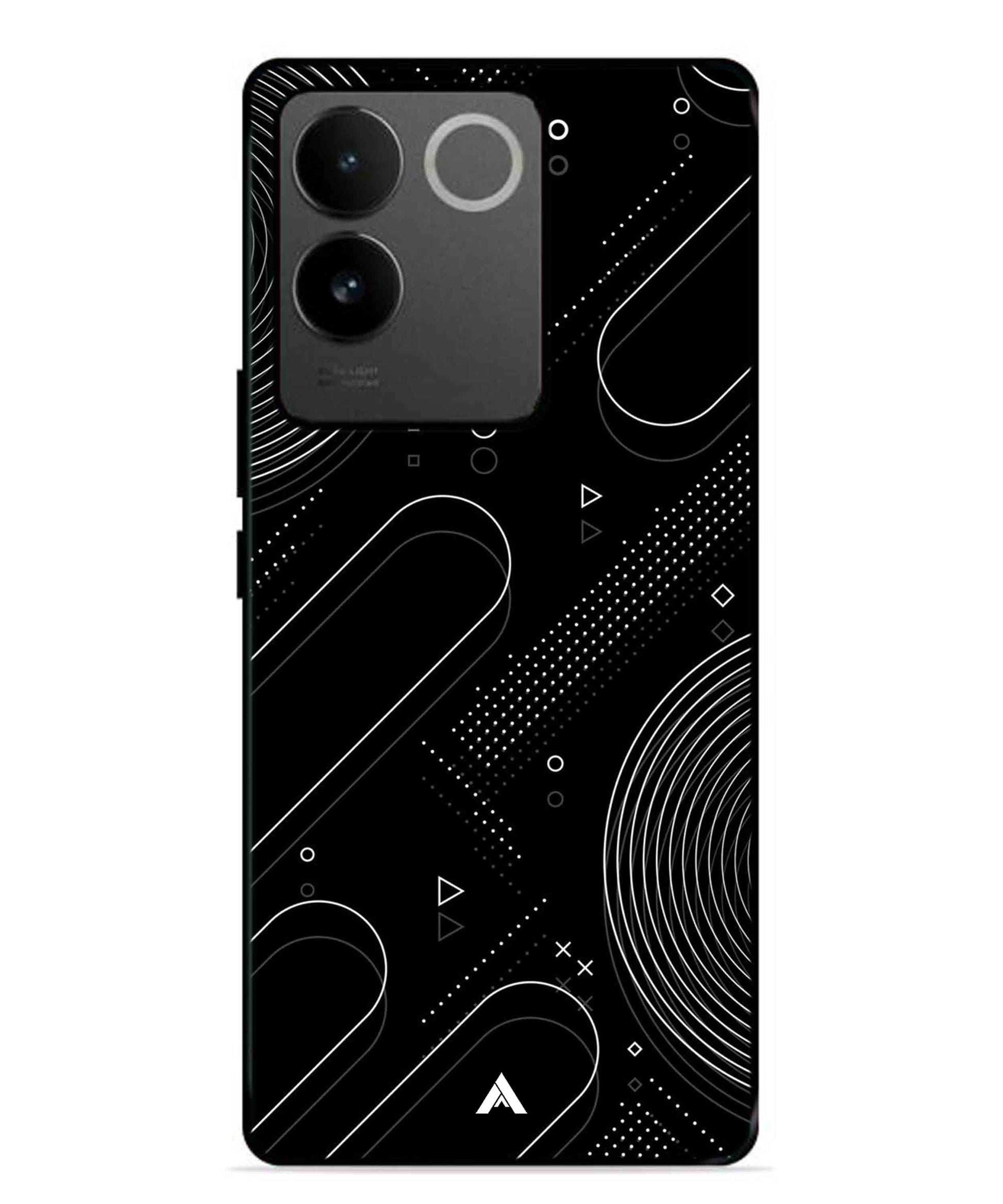 Stripe Pattern 17 Metal Back Cover Phone Case for Vivo T2 Pro