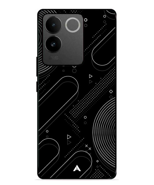 Stripe Pattern 17 Metal Back Cover Phone Case for Vivo T2 Pro