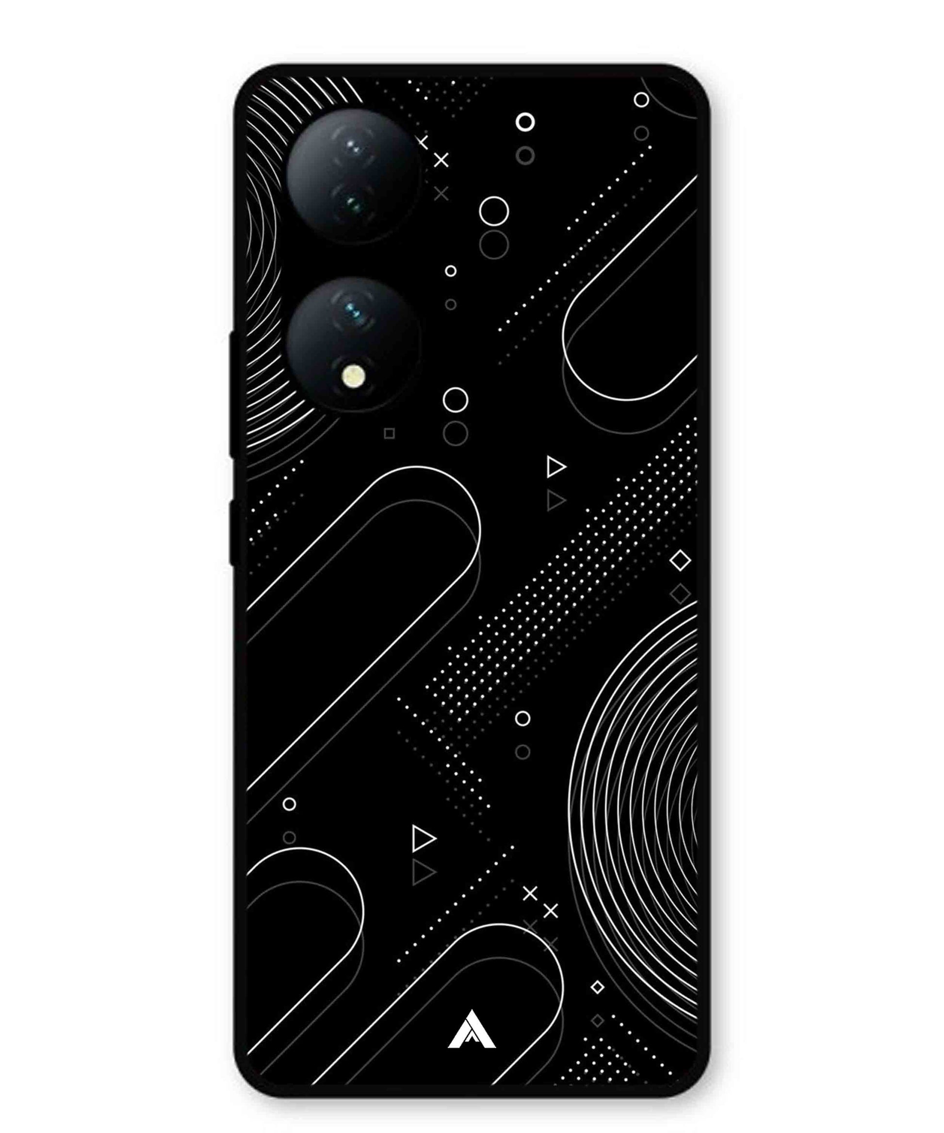 Stripe Pattern 17 Metal Back Cover Phone Case for Vivo Y100a