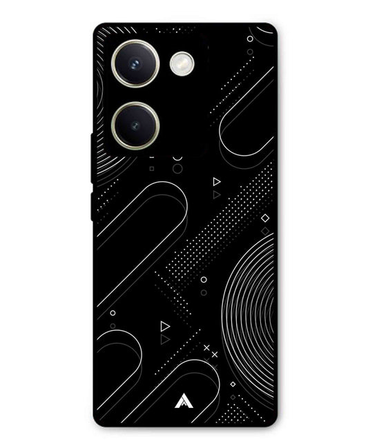 Stripe Pattern 17 Metal Back Cover Phone Case for Vivo Y200 Pro