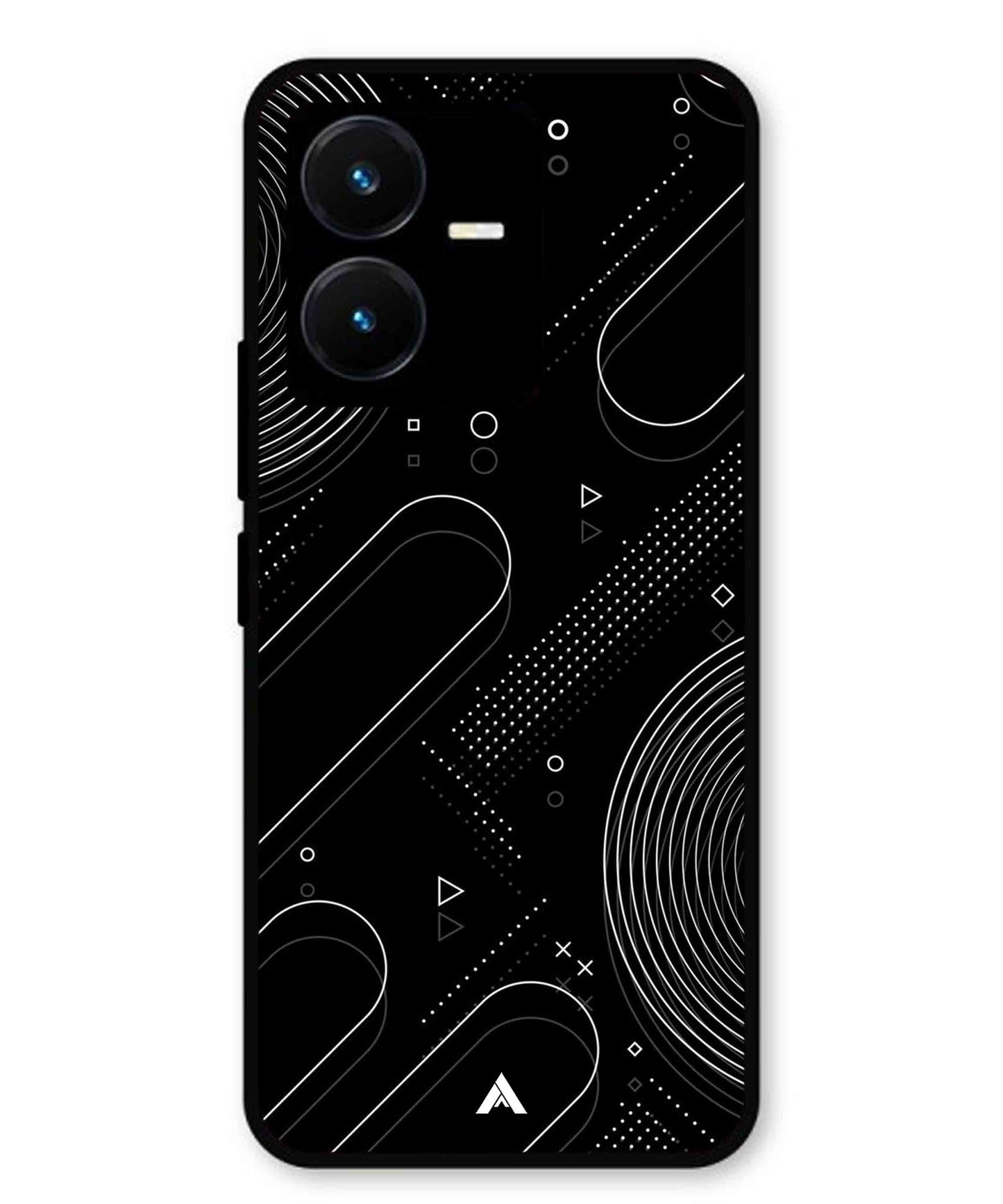 Stripe Pattern 17 Metal Back Cover Phone Case for Vivo Y22
