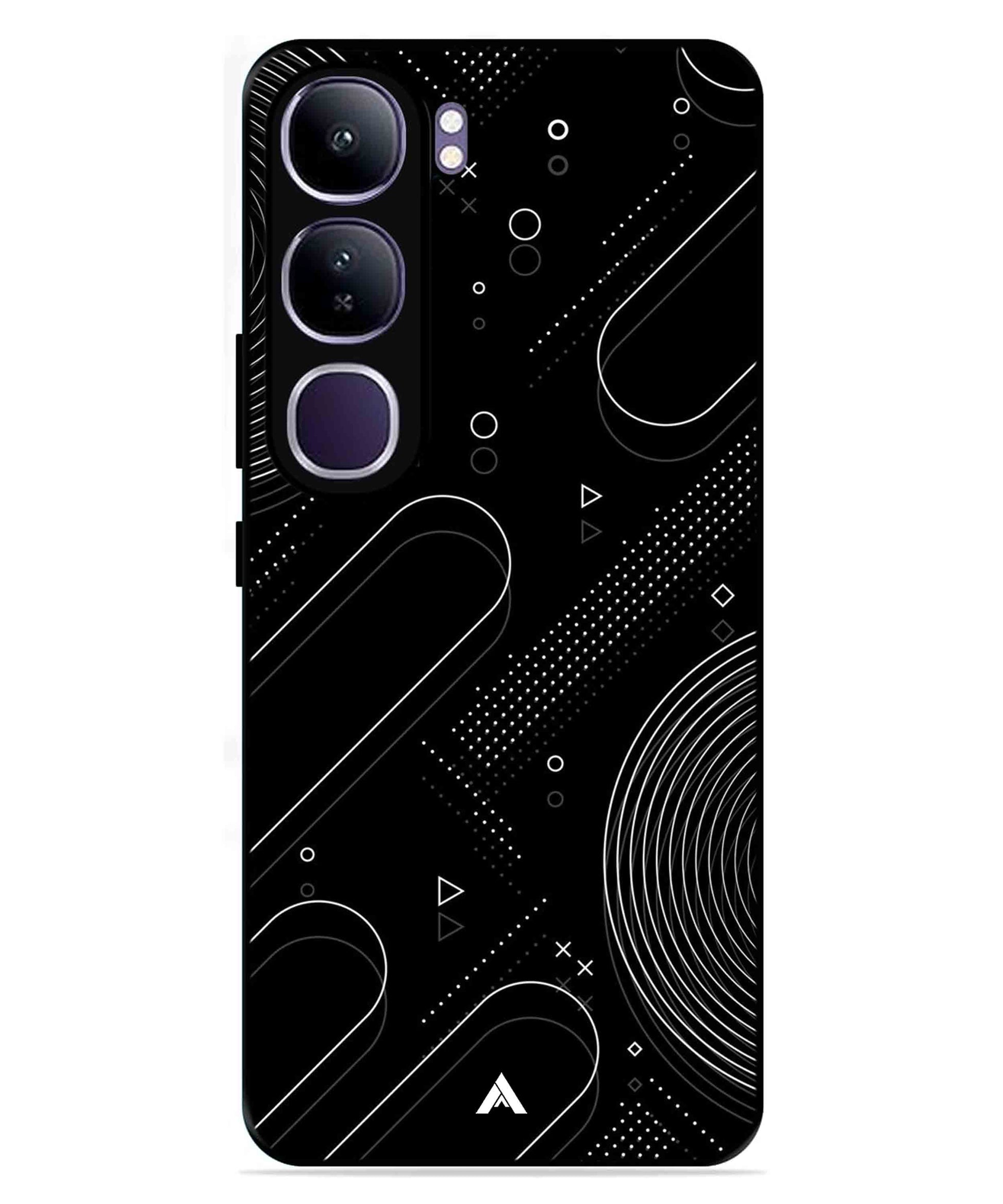 Stripe Pattern 17 Metal Back Cover Phone Case for Vivo Y300