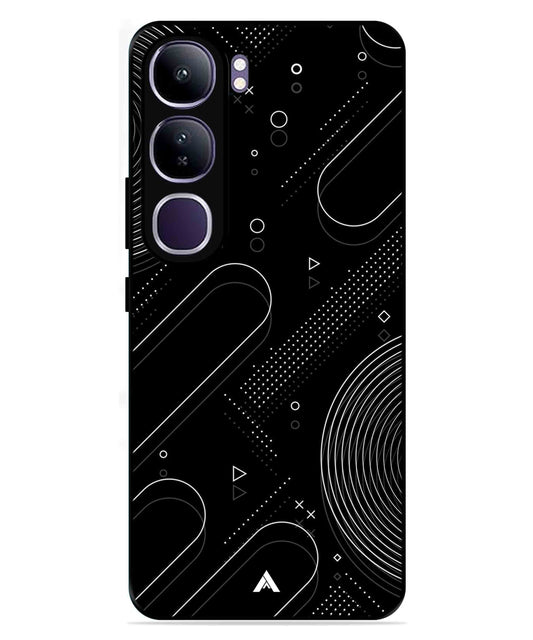 Stripe Pattern 17 Metal Back Cover Phone Case for Vivo Y300