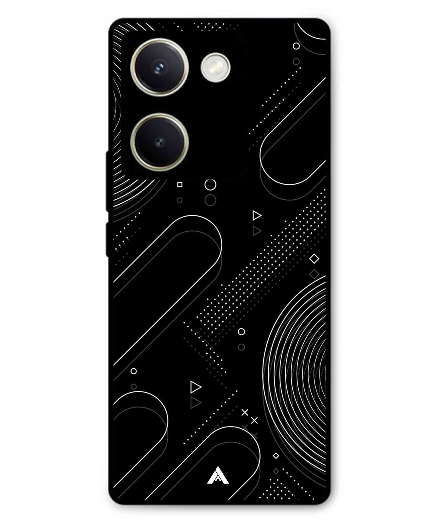 Stripe Pattern 17 Metal Back Cover Phone Case for Vivo Y300 Plus